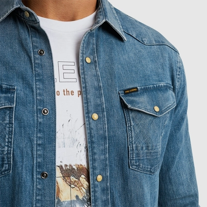 PME-Legend - Spijkerjas - Vintage - Psd2502205 - Long Sleeve Shirt Faded Grey Blue