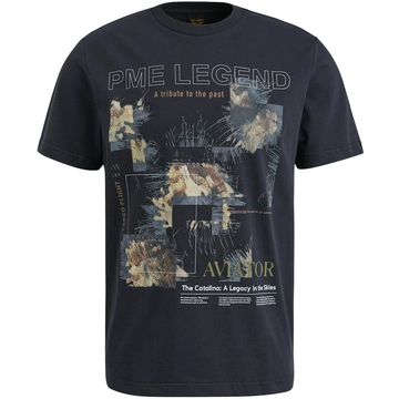 PME-Legend - T-shirt korte mouw - Blauw - Ptss2503570 - Short sleeve r-neck single jersey