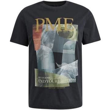 PME-Legend - T-shirt korte mouw - Blauw - Ptss2504587 - Short sleeve r-neck single jersey