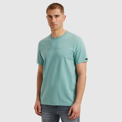 PME-Legend - T-shirt korte mouw - Blauw - Short sleeve r-neck cotton elastan - Ptss2505570