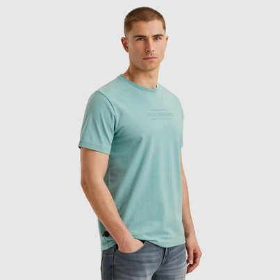 PME-Legend - T-shirt korte mouw - Blauw - Short sleeve r-neck cotton elastan - Ptss2505570