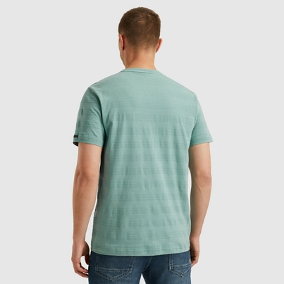 PME-Legend - T-shirt korte mouw - Blauw - Short sleeve r-neck jacquard strip - Ptss2505573