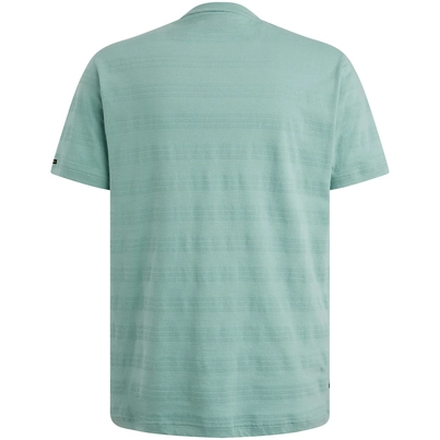 PME-Legend - T-shirt korte mouw - Blauw - Short sleeve r-neck jacquard strip - Ptss2505573