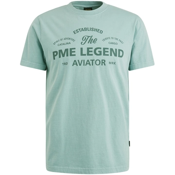 PME-Legend - T-shirt korte mouw - Blauw - Short sleeve r-neck single jersey - Ptss2505574
