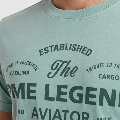 PME-Legend - T-shirt korte mouw - Blauw - Short sleeve r-neck single jersey - Ptss2505574