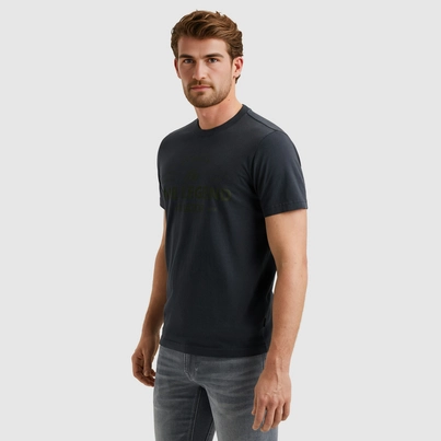 PME-Legend - T-shirt korte mouw - Blauw - Short sleeve r-neck single jersey - Ptss2505574