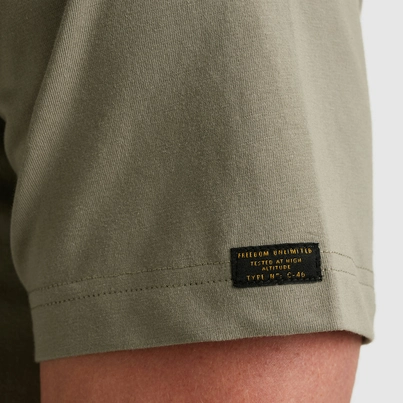 PME-Legend - T-shirt korte mouw - Donkergroen - Short sleeve r-neck cotton elastan - Ptss2505570