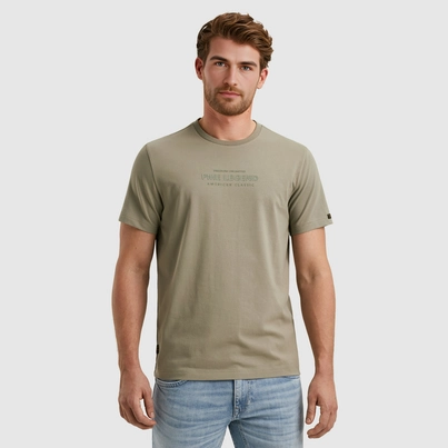 PME-Legend - T-shirt korte mouw - Donkergroen - Short sleeve r-neck cotton elastan - Ptss2505570