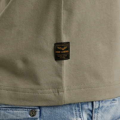 PME-Legend - T-shirt korte mouw - Donkergroen - Short sleeve r-neck cotton elastan - Ptss2505570