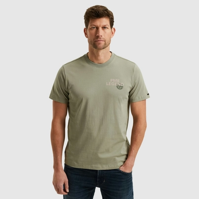 PME-Legend - T-shirt korte mouw - Donkergroen - Short sleeve r-neck single jersey - Ptss2505571