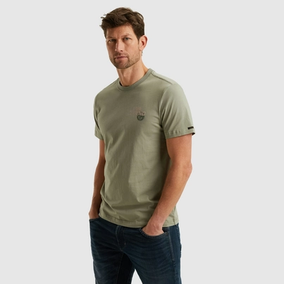 PME-Legend - T-shirt korte mouw - Donkergroen - Short sleeve r-neck single jersey - Ptss2505571