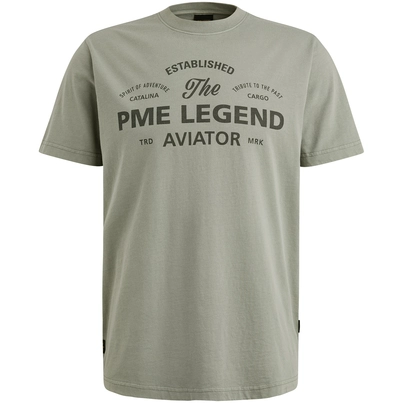 PME-Legend - T-shirt korte mouw - Donkergroen - Short sleeve r-neck single jersey - Ptss2505574