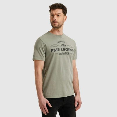 PME-Legend - T-shirt korte mouw - Donkergroen - Short sleeve r-neck single jersey - Ptss2505574