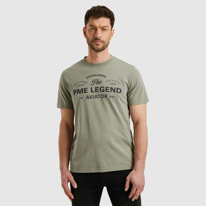 PME-Legend - T-shirt korte mouw - Donkergroen - Short sleeve r-neck single jersey - Ptss2505574