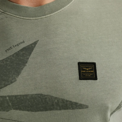 PME-Legend - T-shirt korte mouw - Donkergroen - Short sleeve r-neck single jersey - Ptss2505578