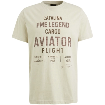 PME-Legend - T-shirt korte mouw - Ecru - Ptss2503564 - Short sleeve r-neck o e jersey