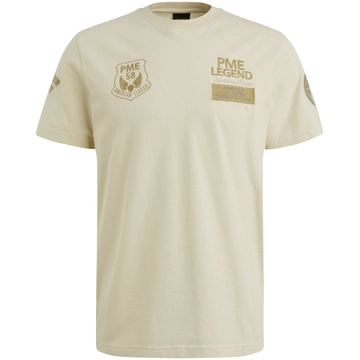 PME-Legend - T-shirt korte mouw - Ecru - Ptss2504576 - Short sleeve r-neck flat waffel je