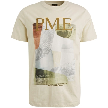 PME-Legend - T-shirt korte mouw - Ecru - Ptss2504587 - Short sleeve r-neck single jersey