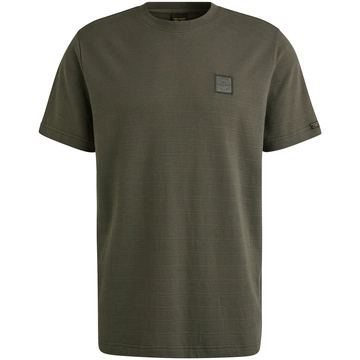 PME-Legend - T-shirt korte mouw - Groen - Ptss2502563 - Short sleeve r-neck jacquard strip