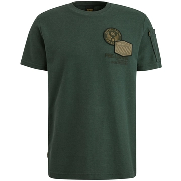PME-Legend - T-shirt korte mouw - Groen - Ptss2503572 - Short sleeve r-neck structured piq