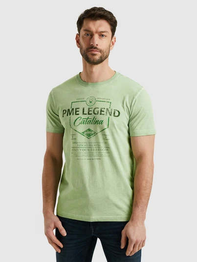 PME-Legend - T-shirt korte mouw - Lichtgroen - Ptss2504593 - Short sleeve r-neck single jersey