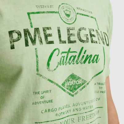 PME-Legend - T-shirt korte mouw - Lichtgroen - Ptss2504593 - Short sleeve r-neck single jersey