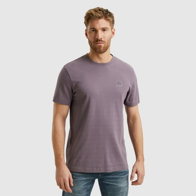 PME-Legend - T-shirt korte mouw - Paars - Ptss2502563 - Short sleeve r-neck jacquard strip
