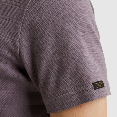 PME-Legend - T-shirt korte mouw - Paars - Ptss2502563 - Short sleeve r-neck jacquard strip