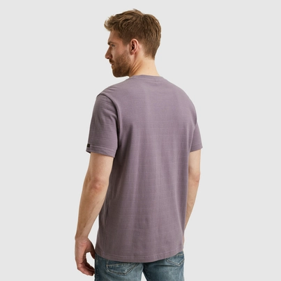 PME-Legend - T-shirt korte mouw - Paars - Ptss2502563 - Short sleeve r-neck jacquard strip
