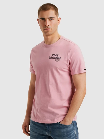 PME-Legend - T-shirt korte mouw - Roze - Short sleeve r-neck single jersey - Ptss2505571