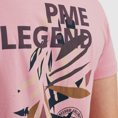 PME-Legend - T-shirt korte mouw - Roze - Short sleeve r-neck single jersey - Ptss2505571