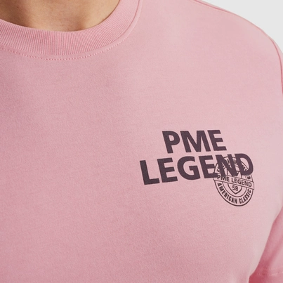 PME-Legend - T-shirt korte mouw - Roze - Short sleeve r-neck single jersey - Ptss2505571