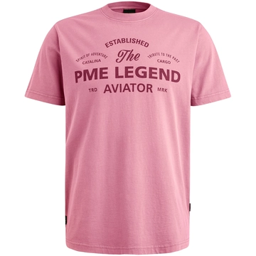 PME-Legend - T-shirt korte mouw - Roze - Short sleeve r-neck single jersey - Ptss2505574