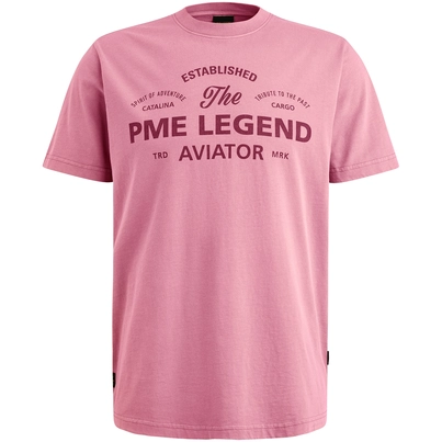 PME-Legend - T-shirt korte mouw - Roze - Short sleeve r-neck single jersey - Ptss2505574