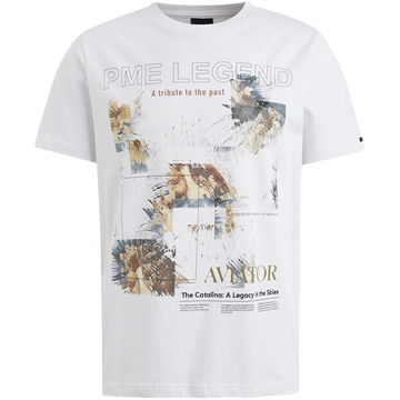 PME-Legend - T-shirt korte mouw - Wit - Ptss2503570 - Short sleeve r-neck single jersey