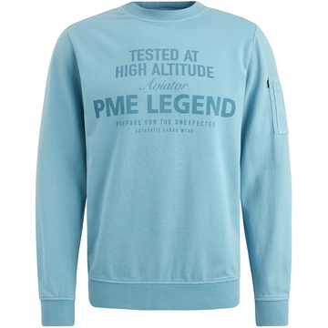 PME-Legend - Trui met ronde hals - Blauw - Psw2502482 - Crewneck terry GD