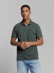 Polo pique garment dyed
