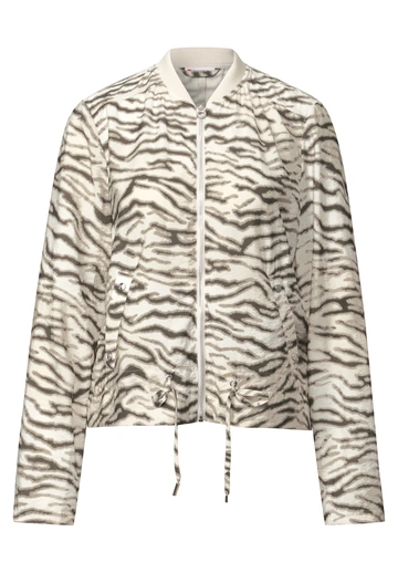 Print jkt w. bomber collar