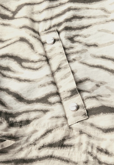 Print jkt w. bomber collar