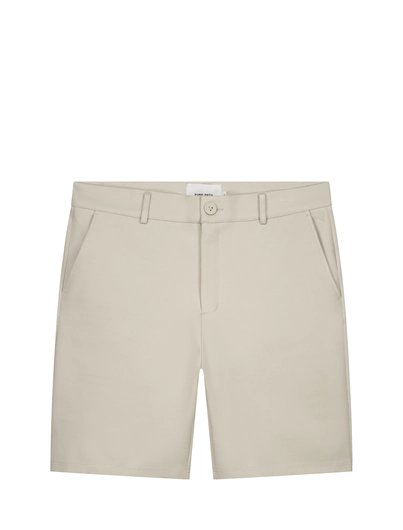 PurePath - Korte broek katoen - Beige - Slim fit Smart Shorts - 25010504