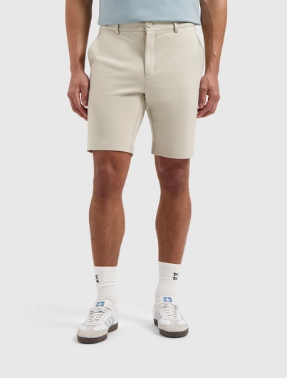 PurePath - Korte broek katoen - Beige - Slim fit Smart Shorts - 25010504