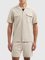 PurePath - Overhemd korte mouw - Beige - Regular fit Shortsleeve Shirts - 25010221