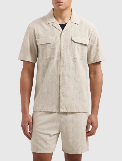 PurePath - Overhemd korte mouw - Beige - Regular fit Shortsleeve Shirts - 25010221