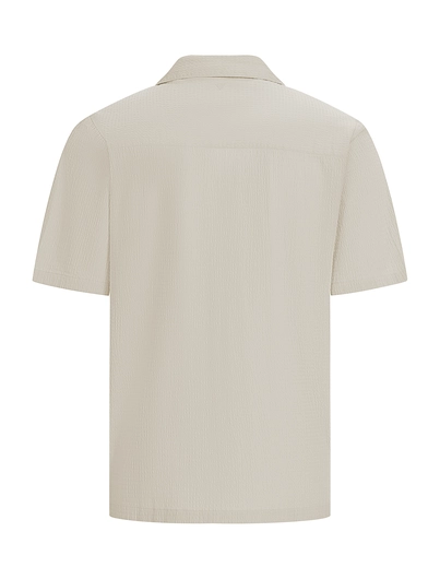 PurePath - Overhemd korte mouw - Beige - Regular fit Shortsleeve Shirts - 25010221
