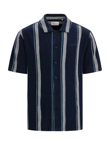 PurePath - Overhemd korte mouw - Marineblauw - Loose Fit Shortsleeve Shirts - 25010217