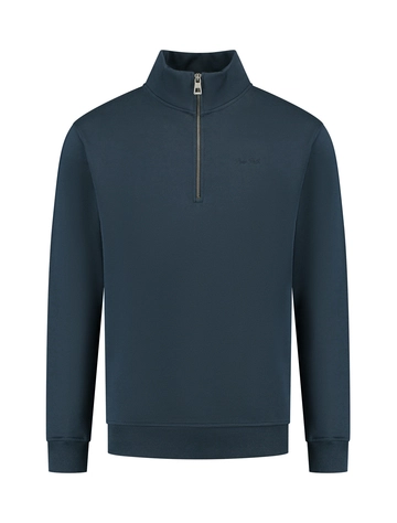 PurePath - Polo sweater lange mouw - Marineblauw - Loose Fit Halfzip LS Sweaters - 25010302
