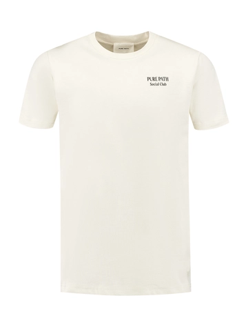 PurePath - T-shirt korte mouw - Ecru - Regular fit Crewneck SS T-shirts - 25010117