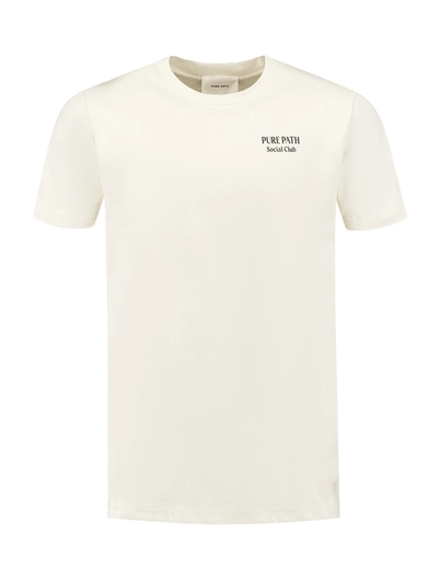 PurePath - T-shirt korte mouw - Ecru - Regular fit Crewneck SS T-shirts - 25010117