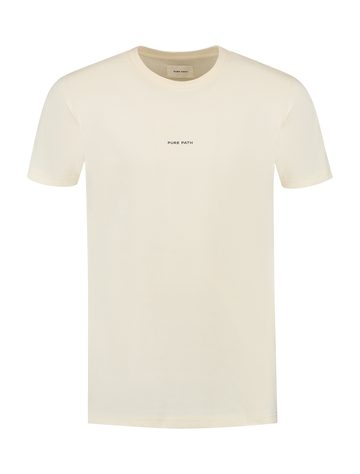PurePath - T-shirt korte mouw - Ecru - Regular fit Crewneck SS T-shirts - 25010119