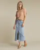 Red Button - Denim rok - Gebleekte denim - Alina skirt frontslit